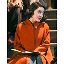 Rachel Brosnahan The Marvelous Mrs. Maisel Orange Coat