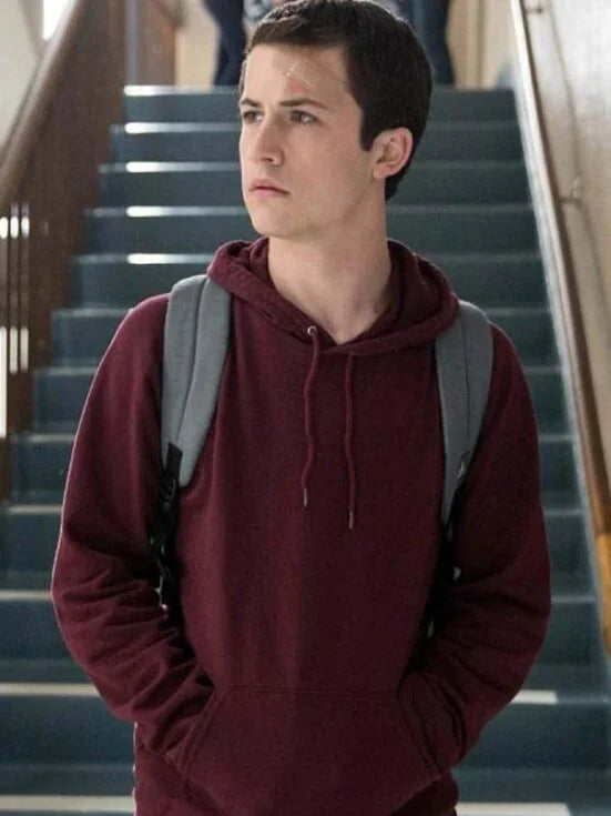 13 Reasons Why Dylan Minnette Maroon Hoodie