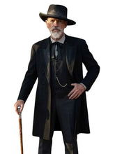 1883 western black wool coat for men