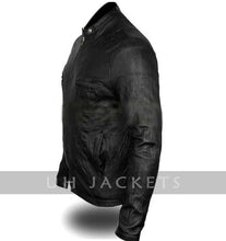 Oblow Zac Efron 17 Again Wrinkled Fine Quality Men's Leather Jacket