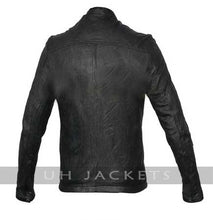 Oblow Zac Efron 17 Again Wrinkled Fine Quality Men's Leather Jacket