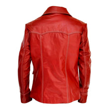 Fight Club Red Real Sheepskin Leather Jacket For Men