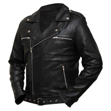Brando Motorcycle Premium Sheepskin Black Leather Jacket For Men