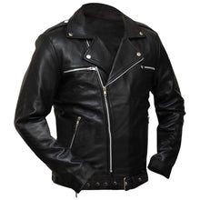 Brando Motorcycle Premium Sheepskin Black Leather Jacket For Men