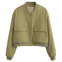 Women's Lightweight Cropped Bomber Jacket