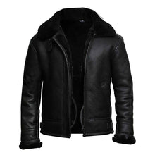 B3 Bomber Brown Faux Fur Shearling Sheepskin Leather Jackets for Men
