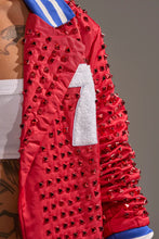 Women's Draft Pick Studded Red Blazer