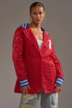 Women's Draft Pick Studded Red Blazer