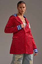 Women's Draft Pick Studded Red Blazer