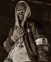 ASAP Rocky Don’t Be Dumb Bomber Jacket black satin