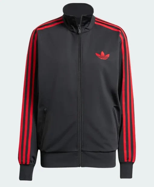 Adidas Adicolor Black and Red Firebird Jacket