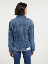 Women's Adjustable Denim Jacket in blue