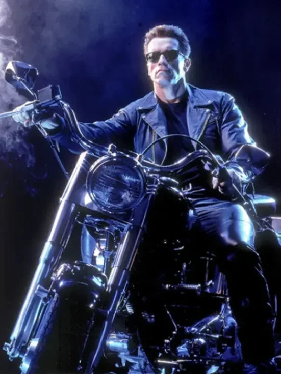 Arnold Schwarzenegger Terminator 2 Judgment Day Leather Jacket