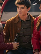 Ashby Gentry brown suede leather jacket in Walter Boys