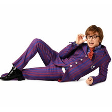 Mike Myers Austin Powers purple and red striped suit