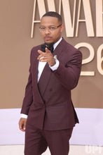 Shad Moss Bet Awards 2026 Burgundy Double Breasted Suit
