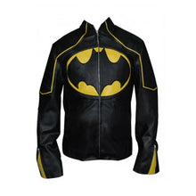 Batman Yellow Black Motorcycle Leather Jacket