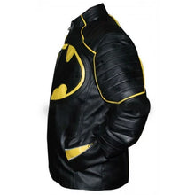 Batman Yellow Black Motorcycle Leather Jacket