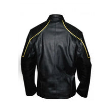 Batman Yellow Black Motorcycle Leather Jacket
