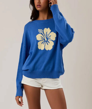 Battle on the Beach S05 Blue Flower Print Sweatshirt