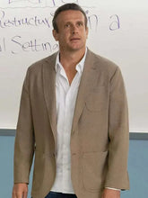 Jason Segel tailored wool blazer with lapel collar