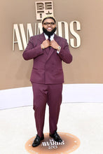 Druski At The Bet Awards 2026 Burgundy Double Breasted Louis Vuitton Suit