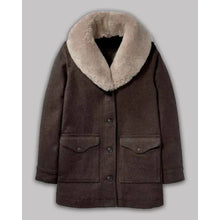 Kelly Reilly Shearling Wool Coat