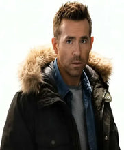 Ryan Reynolds Mayday 2026 fur hooded parka jacket