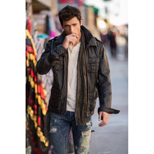 Sean O'Pry Black Stylish Leather Jacket