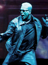 Black leather jacket inspired by Chris Brown tour outfit