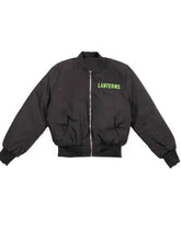 Lantern inspired bomber jacket with ribbed collar