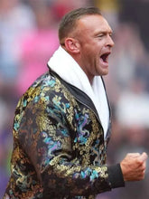 WWE inspired black floral bomber jacket
