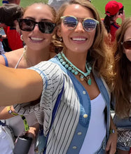 Blake Lively FIFA World Cup 2026 Shirt in white pinstripe design