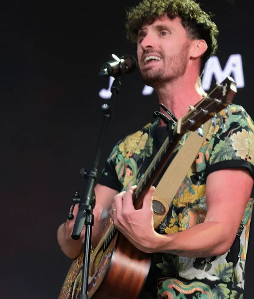Botanical dragon print James Cottriall tour shirt
