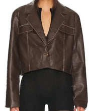Real Housewives Of Orange County S20 Tamra Judge Brown Leather Jacket