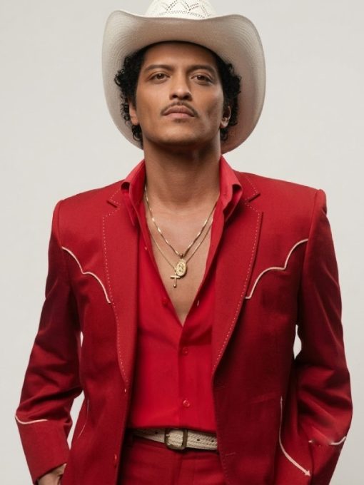 Celebrity inspired Bruno Mars Red Suit