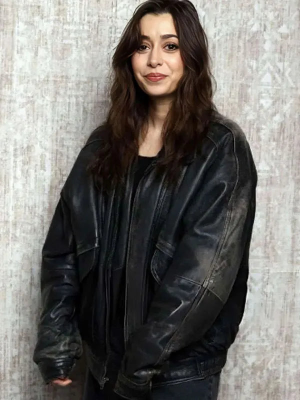 Buddy Movie Premiere  Black Oversized Leather Jacket