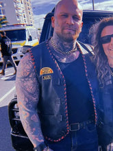 Greedy Black Biker Leather Vest