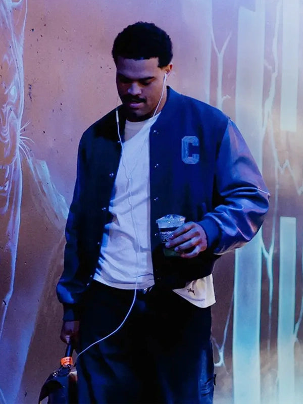 Caleb Williams Tunnel Blue Varsity Jacket