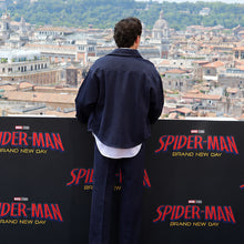 Tom Holland Photocall Italy 2026 Blue Cotton Jacket