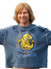 Glen Powell Blue Cotton T Shirt