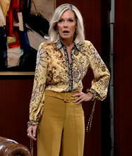 General Hospital 2026 Maura West Yellow Floral Blouse