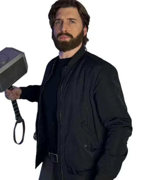 Black bomber jacket inspired by Chris Evans in Avengers Doomsday