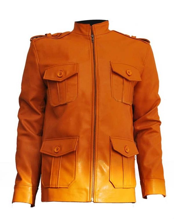 Clark Chester Vintage Men's  Jacket Military Coat Camel Brown