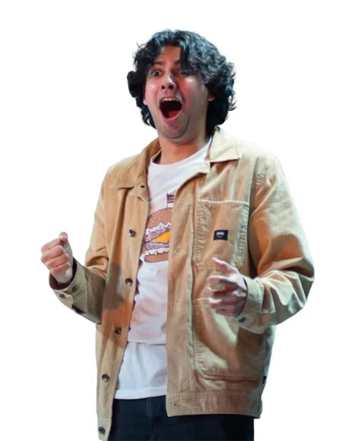 Xolo Maridueña beige cotton jacket from Cobra Kai
