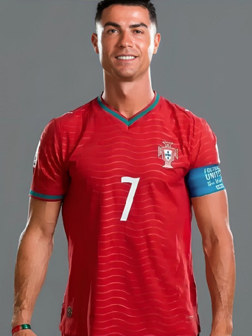 Football World Cup 2026 Cristiano Ronaldo Portugal Red Portraits T-Shirt
