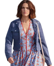 Zoey Deutch Gail Daughtry and the Celebrity Sex Pass Blue Cropped Wool Jacket