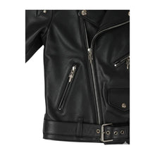 Cross Patch Leather Biker Jacket
