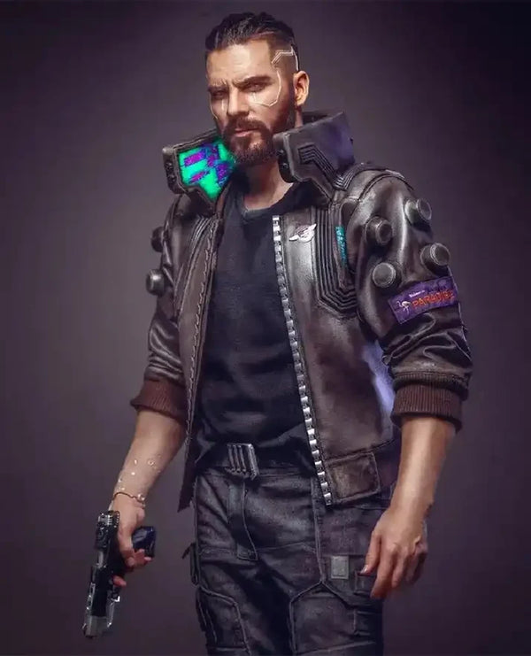 Cyberpunk 2077 Brown Bomber Jacket cosplay apparel
