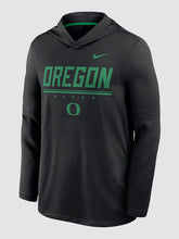 Oregon Ducks Black Hooded Long Sleeve Shirt